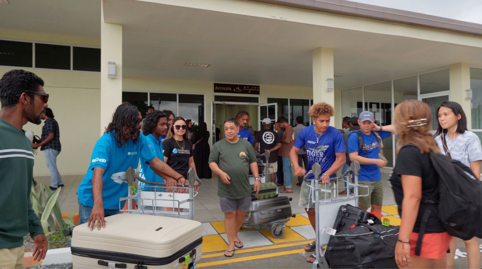 Arrivals at Fuvahmulah Airport